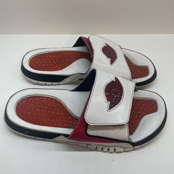 Nike Air Jordan Slides Jumpman Hydro 2 Retro Flight Bred 644935-101 Size‎ 10 - Picture 1 of 14